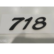 Porsche S Emblem Logo Matt Black