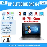 HP EliteBook 840 G4 Core i5 7th Gen 14" Touch Screen 16GB RAM 256GB SSD Win 10 Pro Laptop