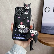 For Samsung Galaxy A13 A21 A22 4G A22 5G A23 4G A13 5G A04S A14 4G A14 5G 4G A23 5G A31 A32 4G A32 5G A33 5G Cartoon Kulomi Phone Case With Doll and Holder Lanyard