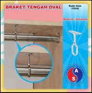 Braket Tengah Pipa Oval - Pipa Gantungan Baju Oval