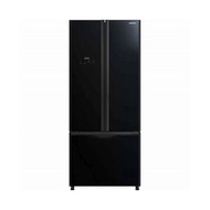 HITACHI 465L 3 DOOR FRIDGE R-WB560P9MS-GBK (BOTTOM FREEZER) (GLASS BLACK)