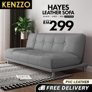 KENZZO: Hayes PU Leather Sofa Bed/Foldable PVC Leather Sofa Bed Katil/Foldable sofa bed