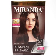 Premium Miranda Permanent Hair Color MC-17 Dark Brown / Coklat Gelap 30ml - Pewarna Rambut - Cat Ram