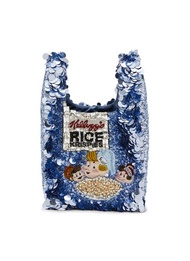 ANYA HINDMARCH MINI RICE KRISPIES SEQUINED RECYCLED SATIN TOTE BAG