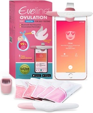 IXENSOR Eveline Digital Ovulation Predictor Test - Easy at Home Ovulation Test Kit with Smart Scanner and 5 Fertility Test Strips, 1 Cycle Supply Pregnancy Must-Haves - FDA Listed for 99% Accuracy 1 Count (Pack of 1)