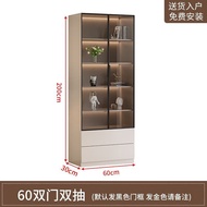 BW88/ Showmaker Pride2024New Bookcase Integrated to Top New Chinese Bookcase Light Luxury Wine Cabinet Glass Door Displa