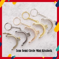 5cm Semi Circle / 4cm M Shape Mini Purse Frame Kisslock Kiss Lock Frame Kiss Lock Handbag Kiss Lock 