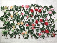 Tanaman Hias Artificial Hiasan Dinding Rambat Pagar Rumah Bunga Plastik Mawar Dekorasi PBP113