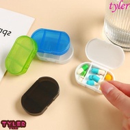 TYLER Small Medicine Box, Moisture-proof Three Compartments Mini Pill Box, Pill Organizer Medicine Box Convenient Daily Portable Travel Medicine Organizer Travel