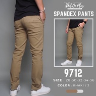 ⚡GW⚡9712 กางเกงขายาว ผู้ชาย ผ้ายืด สีพื้น Slim fit ยาว 40-42 นิ้ว ไซส์ 28-36 Goodwin Brand