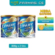 Abbott Ensure Gold Plant Based Almond Flavored 800g x 2 Tins (TWIN) EXP:10/2026 [ powder milk for ad