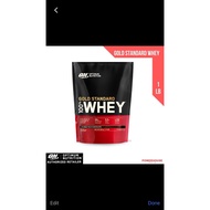 optimum nutrition gold standard 100% whey 1lbs protein