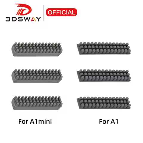 Nozzle wiper Silicone Brushes Cleaner Tool Hotbed Mounted Scrubber for Bambu Lab A1/A1 Mini nozzles 