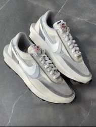 Sacai x Nike LDWaffle 復古百搭 鞋 灰白