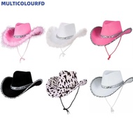 MULTICOLOURFD Cowgirl Hat Funny Performance Fashion Cowboy Accessory Women Sequin Cowgirl Hats