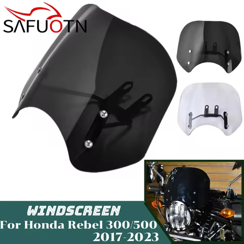 CMX 300 500 Sport Touring Windshield Windscreen For Honda Rebel CMX300 CMX500 2017-2024 Motorcycle W