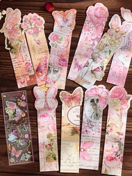 11pcs Asymmetric Bookmarks, Butterfly Dream Series Butterfly Theme Stationery Materials, Suitable Fo
