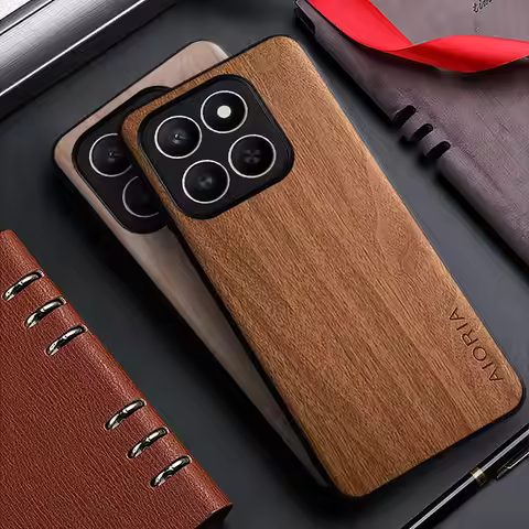 Case for Honor 400 smart Pro Lite Honor X7D X7C X7B X7A 5G funda bamboo wood pattern Leather back co