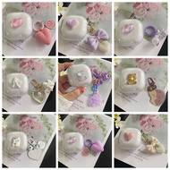 ins for Baseus Bowie E16 /E19 / E18 / E20 /MC1 /BD1 Case Cute Bear/flower Keychain Transparent Earph