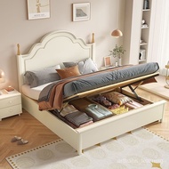 Modern American Wooden Bed1.8White Household Minimalist Small Apartment Cream1.2Storage Princess Wedding Bed