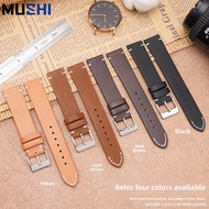 Compatible with Longines Tissot Casio retro leather cowhide watch strap 20/22/24 mm original replace