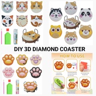 3d Set Diamond Painting Coaster Hand Craft Paint DIY Coasters