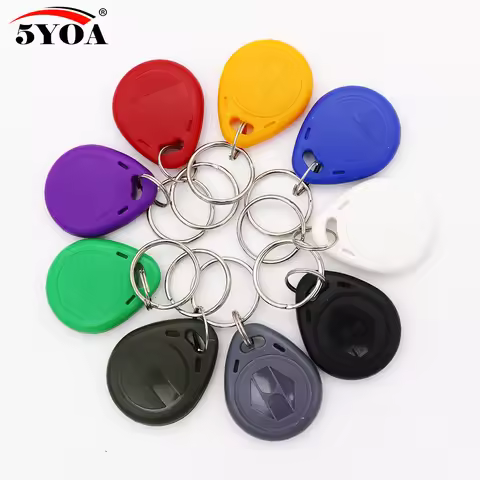 10pcs T5577 EM4305 Duplicator Clone Copy 125khz RFID Tag Porta Chave Card Sticker Key Fob Token Ring