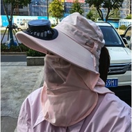 Removable Solar Charging Fan Hat USB Charging Fan Hat Summer Outdoor Sun Hat Hiking and Fishing Hat