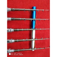Fishing Rod 1.4m-1.6m 8-Section Fiberglass Mini Telescopic Rod Hard Action