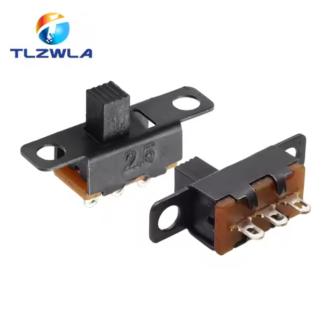 10PCS SS12F15 SS12F15VG4 Toggle Switch 3Pin 1P2T Slide Switch Handle High 4MM