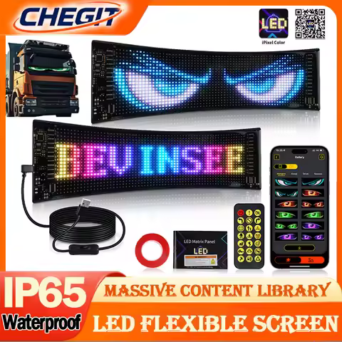 Led Eyes Smart Led Display Screen APP Control Customizable Tex With Bluetooth Programmable for Car D