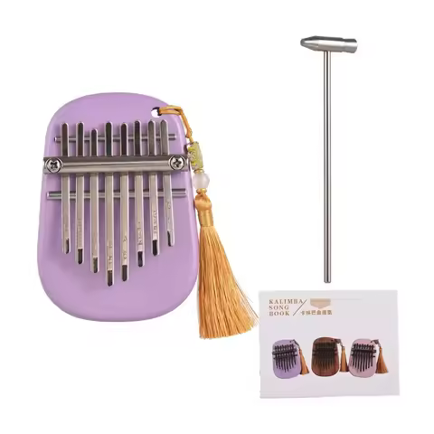 8 Keys​ Kalimba​ Mini ​With Tune Hammer​ ​Thumb Piano​ Pink/Purple/Wood ​Sapele Wood​ ​Musical Instr