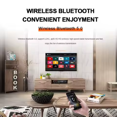 TPA3255 2.1 Channel Home Amplifier ES9018K2M Decoding LDAC DSP Bluetooth 5.0 Stereo Amp Support U Di