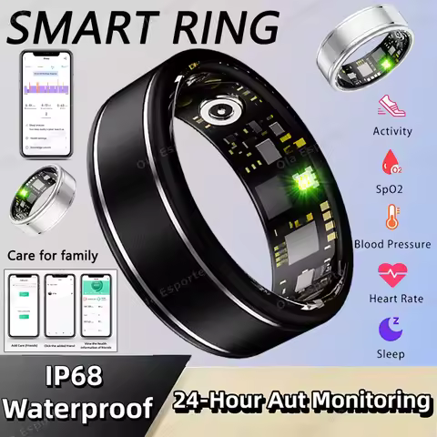 New Blood Pressure Sleep Health Monitor Smart Ring Sport Remote Camera smartring IP68 Waterproof Car