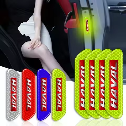4pcs Car Door Reflective Strips security Warning Stickers For Haval H1 H2 H3 H5 H7 H8 H9 H6 3E 2E Ge