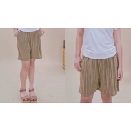 Toffee Striped Shorts Waist 26-40 Inches Stretch Fabric With Two Side Pockets People Height 150-155 