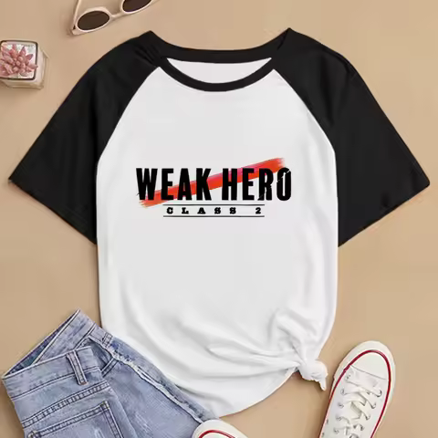 Weak Hero Class 1 t shirt female Classic Grunge 80s Colorful Punk t shirt Classic Vintage korean clo