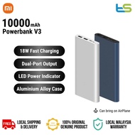 Xiaomi Power Bank 3 Dual USB Input Output Fast Charging Mi Powerbank Micro-USB / Type C Port (10000Mah) PB1022ZM 小米充电宝