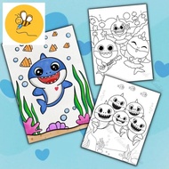Set Of 50 Sheets Of Baby Shark Picture Coloring For Baby Shark For Wax, Pencil Coloring - Coloring Shop