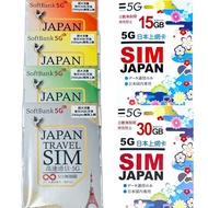 (熱賣神卡) Softbank 5G 原生卡 日本上網卡 日本數據卡 日本sim卡 日本電話卡 日本漫遊卡 5日 7日 8日 10日 15日 (不是 Docomo Joytel Truemove II