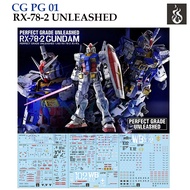 [ COPY GHOST] PG01 PG 1/60 RX 78 PGU UNLEASHED  RX-78-2 GUNDAM  WATER SLIDE DECAL [Fluorescent]