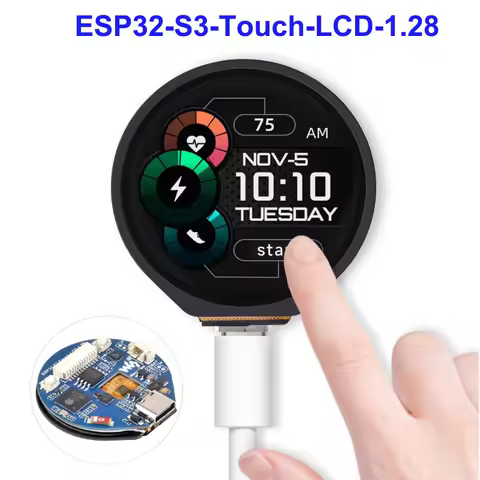 Waveshare ESP32-S3 1.28 inch Touchscreen Round Display Development Board 240X240 Pixel GC9A01 Driver