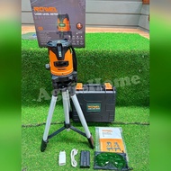 ROWEL เลเซอร์วัดระดับ รุ่น G5 5-LINE LASER LEVEL METER (แสงสีเขียว) พร้อมขาตั้ง 1.2เมตร เครื่องวัดระ