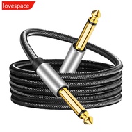 LOVESPACE 6.35mm Instrument Cable 1/4inch cable Guitar Patch Cords Stereo Audio Cable jack Male to M