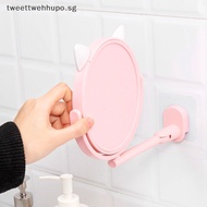 TWE Folding Wall Mount Vanity Mirror Without Drill Swivel Bathroom Cosmetic Makeup SG