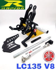Single Footrest / Front Racing Footrest RAPIDO Yamaha LC135 V8 LC 135 Free Sprocket Cover Rapido / M