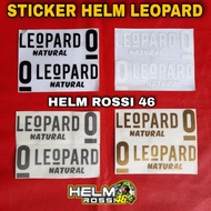 Sticker Helm Helmet Leopard Black Hitam Gold Putih Silver Chrome KYT