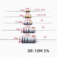 5PCS Carbon film resistor 3W 5W 9.1K-1M 10K 12K 13K 15K 16K 18K 20K 22K 24K 27K 30K 33K 36K 39K 43K 