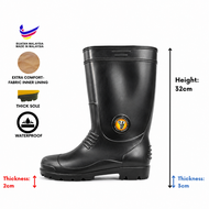 Gajah King (Made in Malaysia) High Cut Rain Boots Size 38-43 Gardening Boots Kasut Hujan Kasut Getah