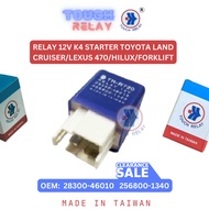RELAY 12V K4 STARTER TOYOTA LAND CRUISER/LEXUS 470/HILUX/FORKLIFT OEM 28300-46010 256800-1340 TOUCH 